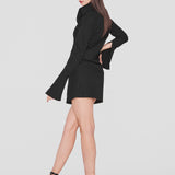 CASCADA | Organic Cotton Shirt Dress in Black