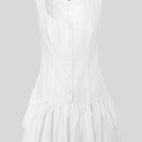 MISSYA | Organic Cotton Mini Dress in White
