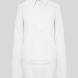 CASCADA | Organic Cotton Shirt Dress in White